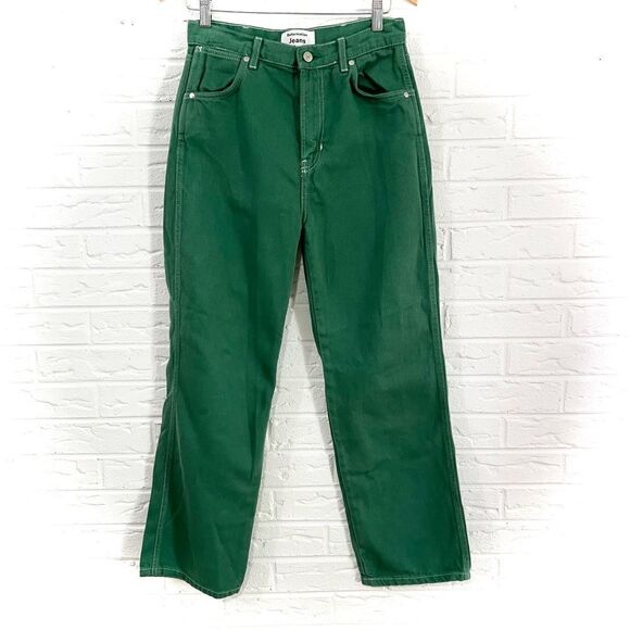 Reformation Cowboy High Rise Straight Jeans Grass Size 28 - Picture 1 of 10